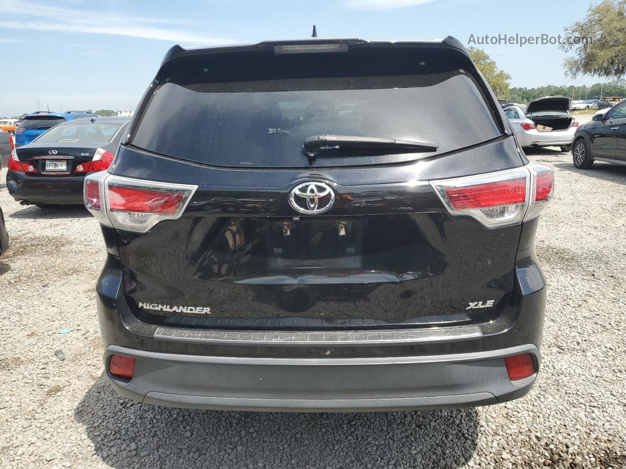 2016 Toyota Highlander Xle Black vin: 5TDKKRFH2GS145651