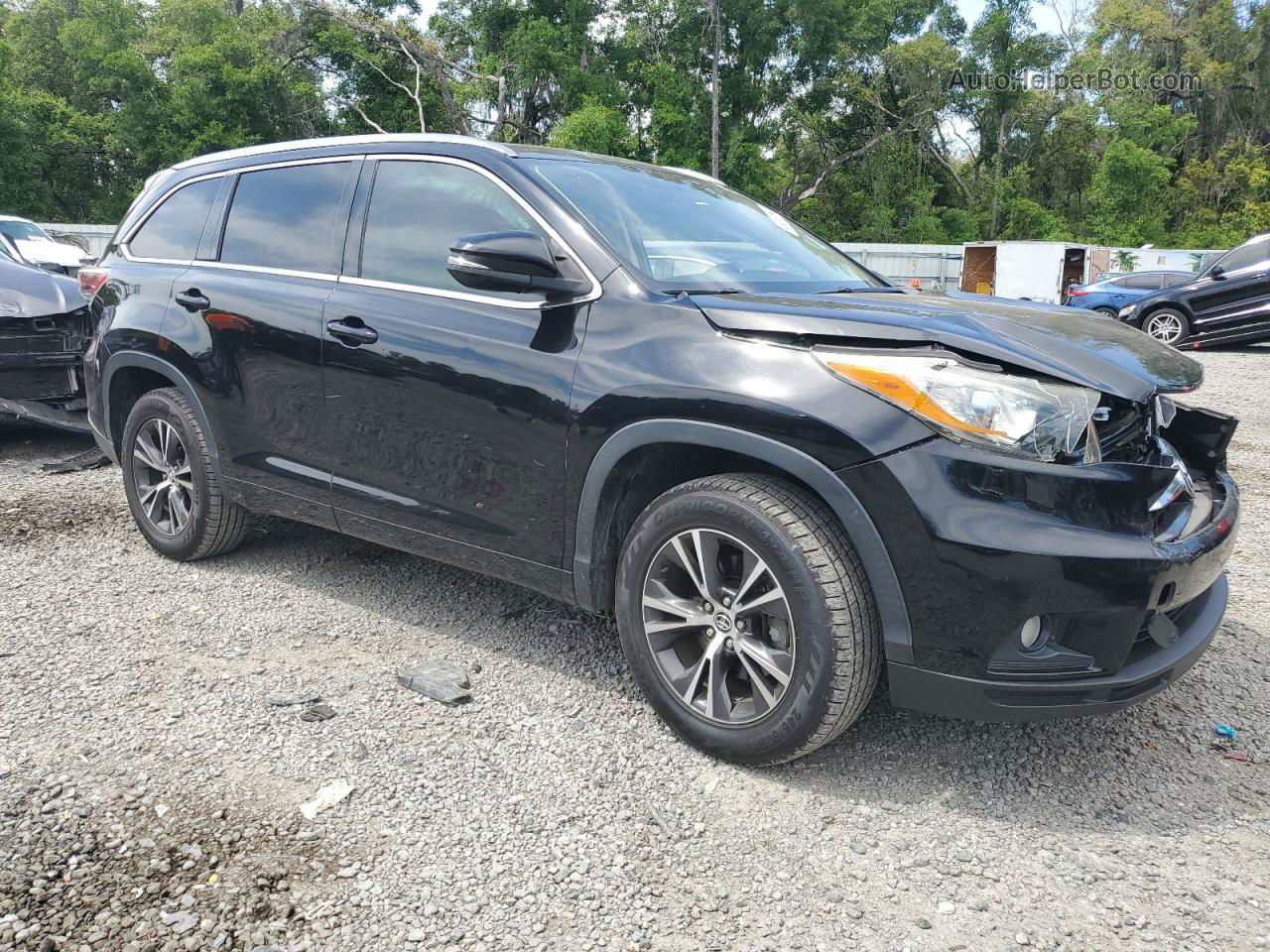 2016 Toyota Highlander Xle Black vin: 5TDKKRFH2GS145651