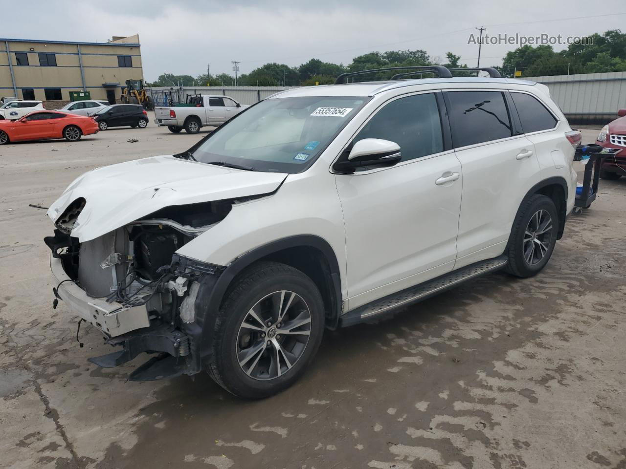 2016 Toyota Highlander Xle White vin: 5TDKKRFH5GS144221