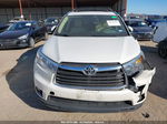 2016 Toyota Highlander Xle V6 White vin: 5TDKKRFH5GS504670