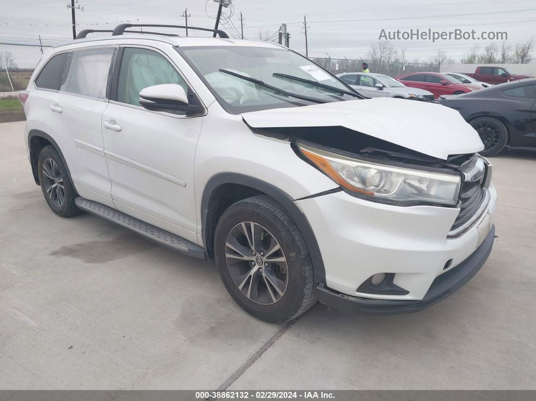 2016 Toyota Highlander Xle V6 Белый vin: 5TDKKRFH6GS140887