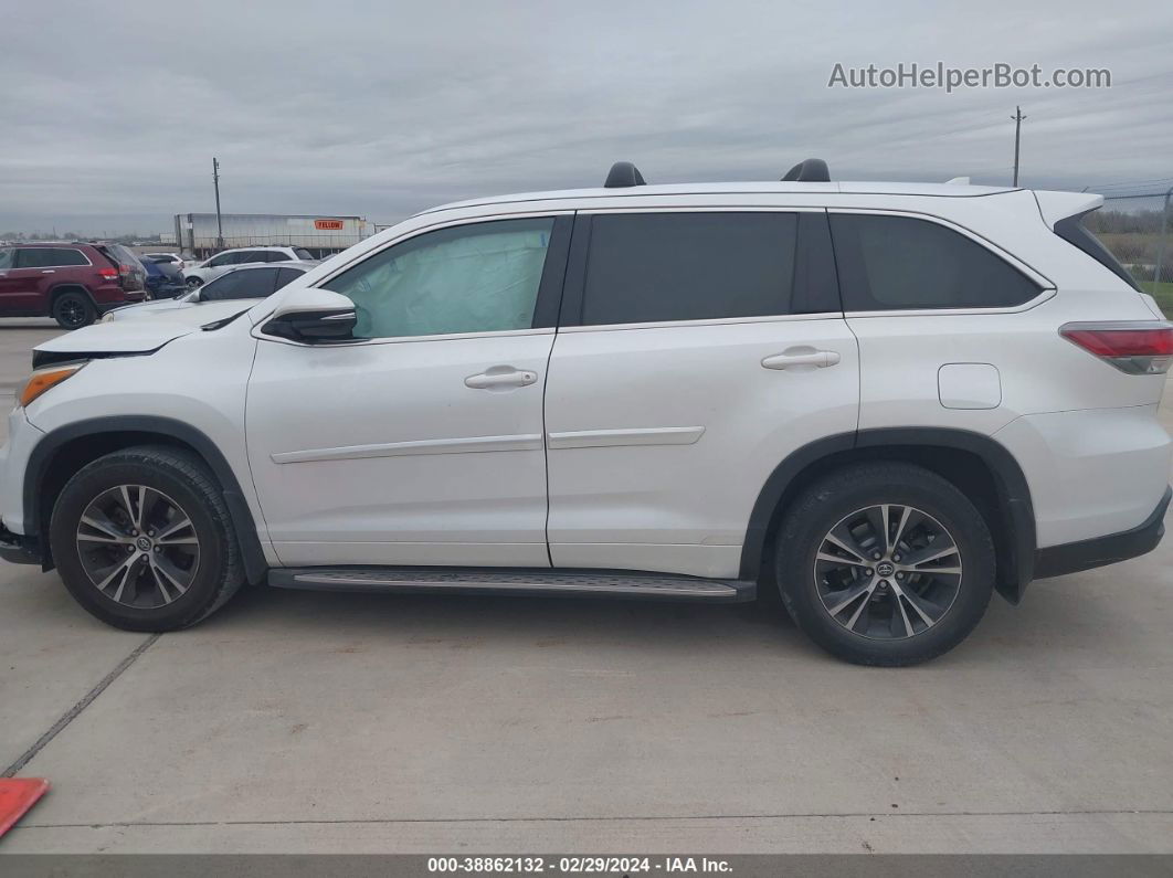 2016 Toyota Highlander Xle V6 Белый vin: 5TDKKRFH6GS140887