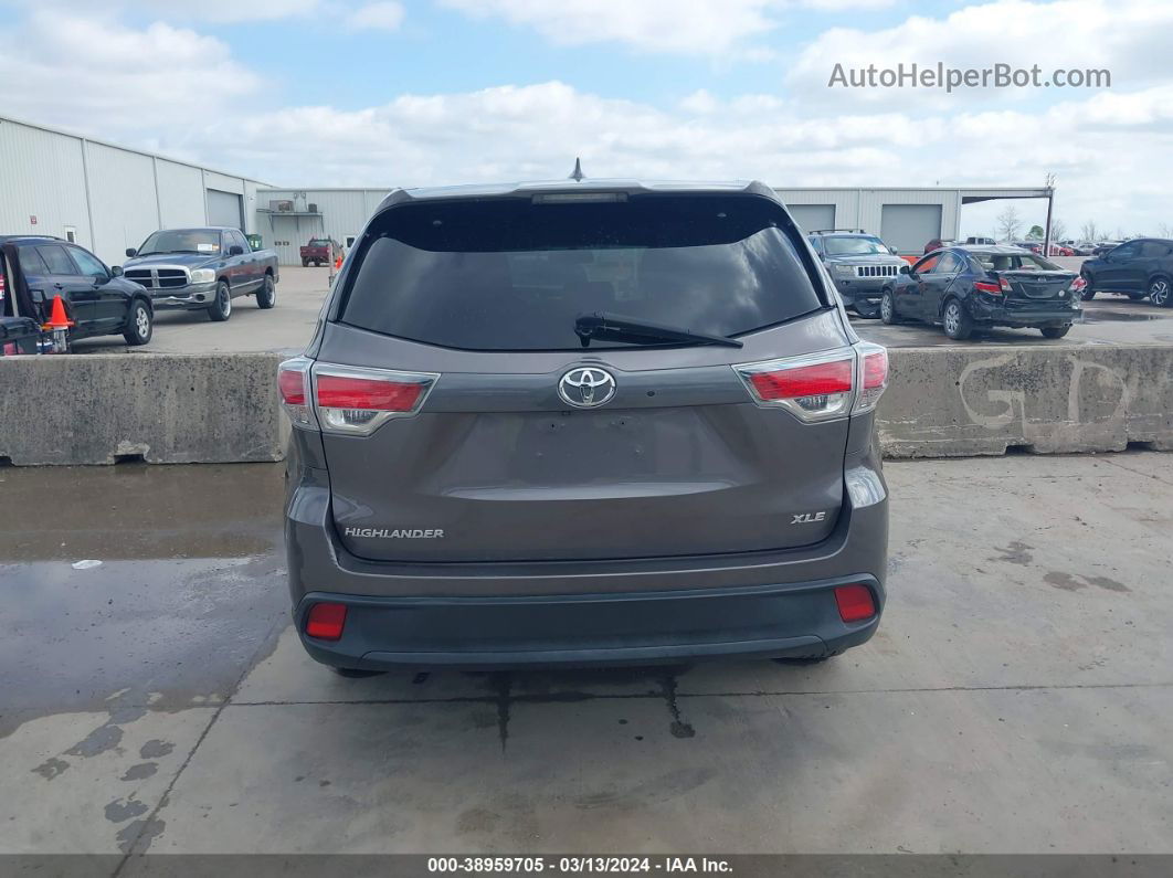 2016 Toyota Highlander Xle V6 Gray vin: 5TDKKRFH7GS145662