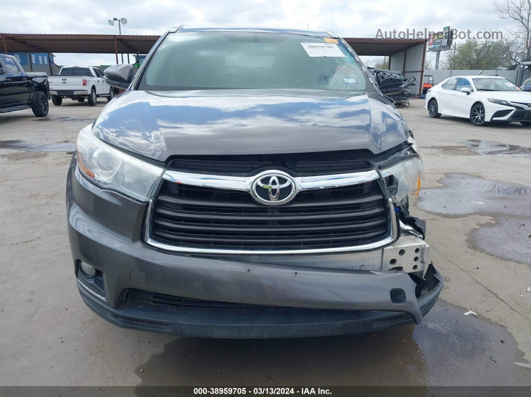 2016 Toyota Highlander Xle V6 Gray vin: 5TDKKRFH7GS145662