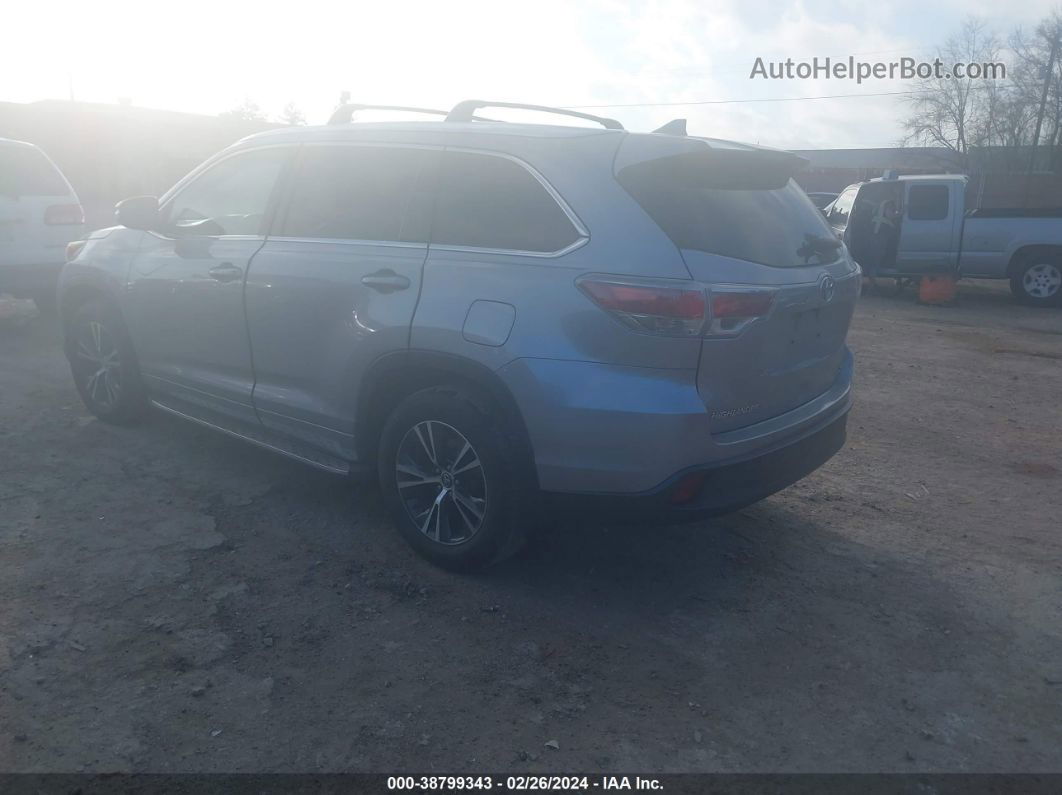 2016 Toyota Highlander Xle V6 Серебряный vin: 5TDKKRFH7GS156175