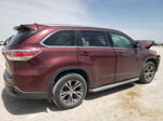 2016 Toyota Highlander Xle Burgundy vin: 5TDKKRFH8GS156329