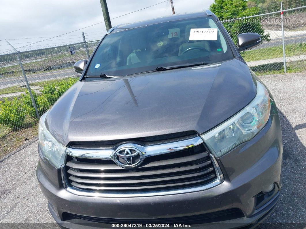 2016 Toyota Highlander Xle V6 Серый vin: 5TDKKRFHXGS128080