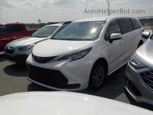 2022 Toyota Sienna Le White vin: 5TDKRKEC0NS101587