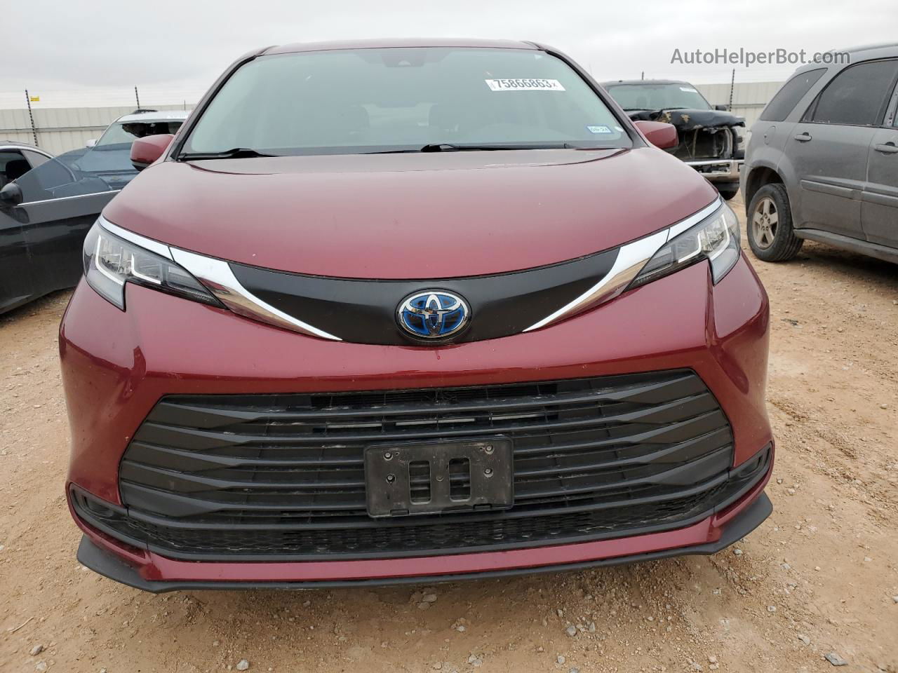 2022 Toyota Sienna Le Red vin: 5TDKRKEC1NS118012