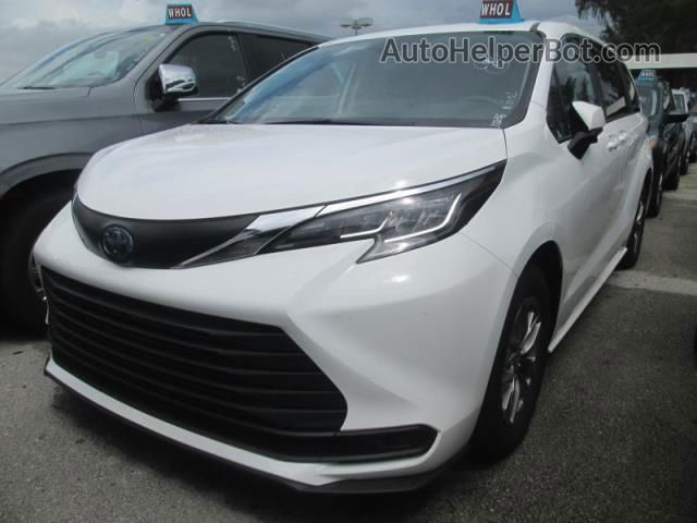 2022 Toyota Sienna Le White vin: 5TDKRKEC3NS101714