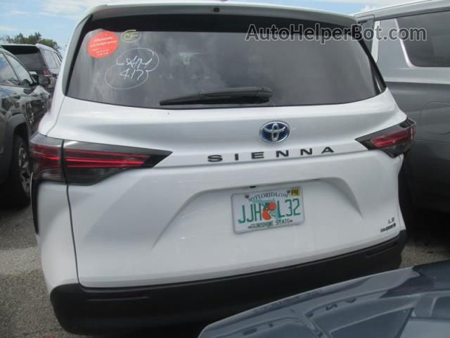 2022 Toyota Sienna Le White vin: 5TDKRKEC3NS101714