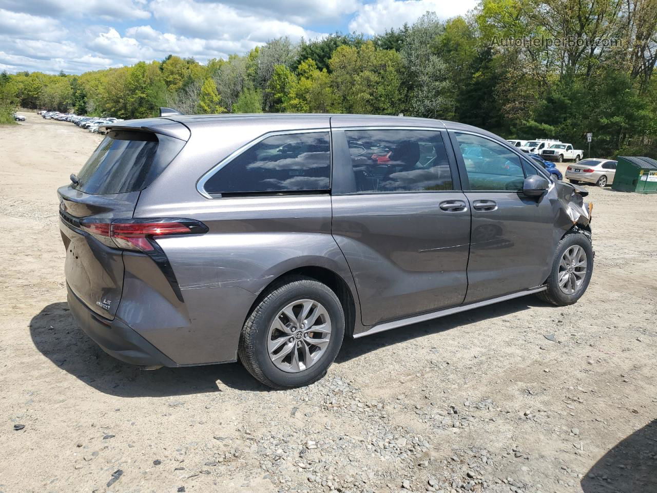 2022 Toyota Sienna Le Угольный vin: 5TDKRKEC4NS116819