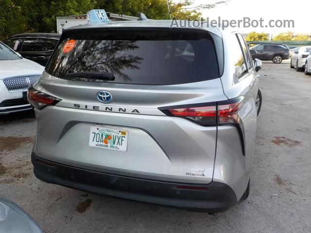 2022 Toyota Sienna Le Silver vin: 5TDKRKEC6NS080535