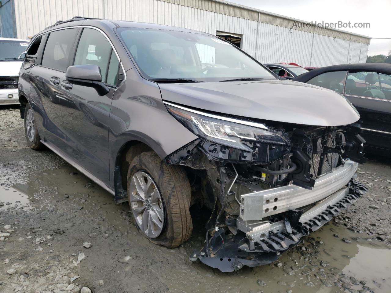 2022 Toyota Sienna Le Серый vin: 5TDKRKEC6NS113825