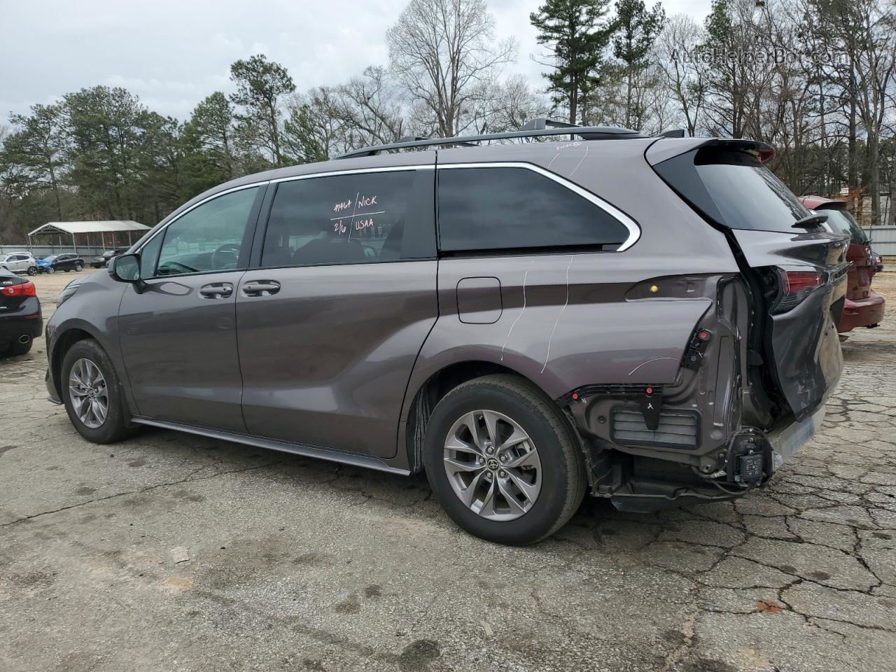 2022 Toyota Sienna Le Серый vin: 5TDKRKEC7NS092001