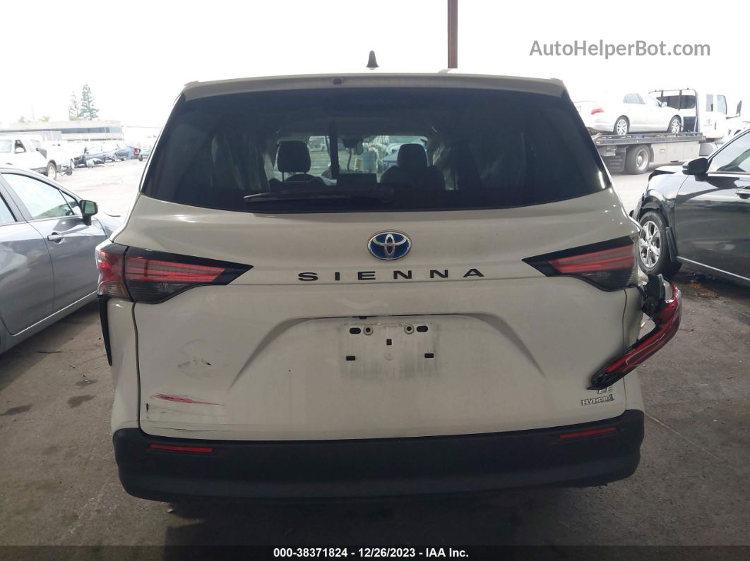 2022 Toyota Sienna Le White vin: 5TDKRKEC7NS099627