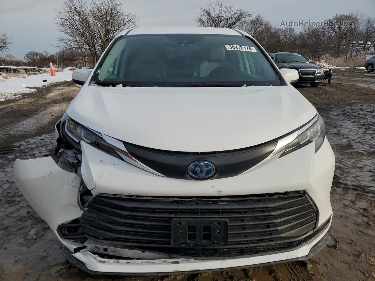 2022 Toyota Sienna Le White vin: 5TDKRKEC7NS128205