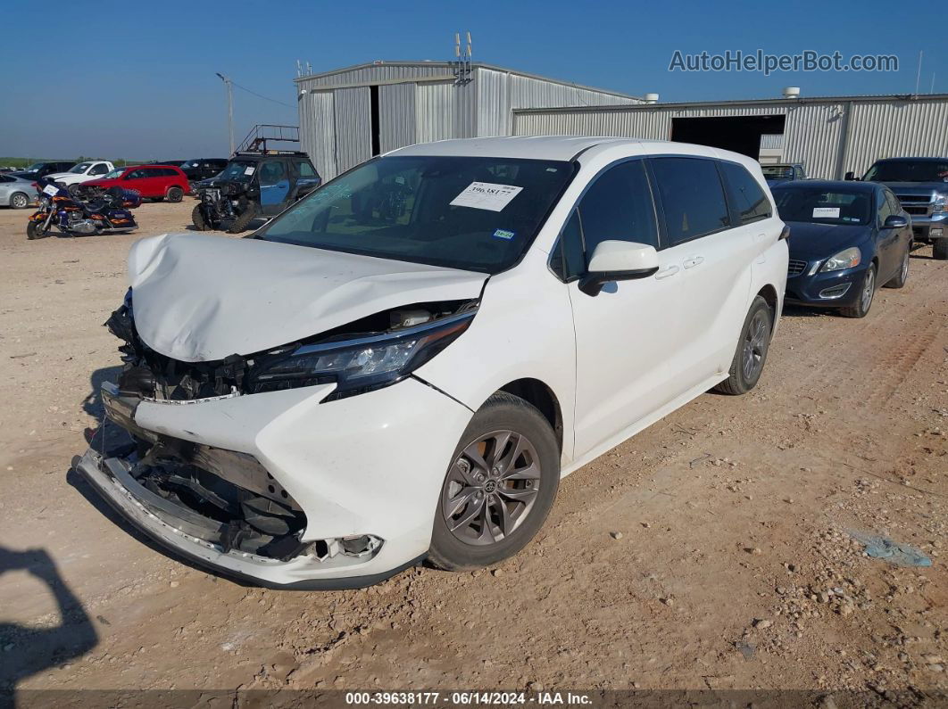 2022 Toyota Sienna Le White vin: 5TDKRKEC8NS109677