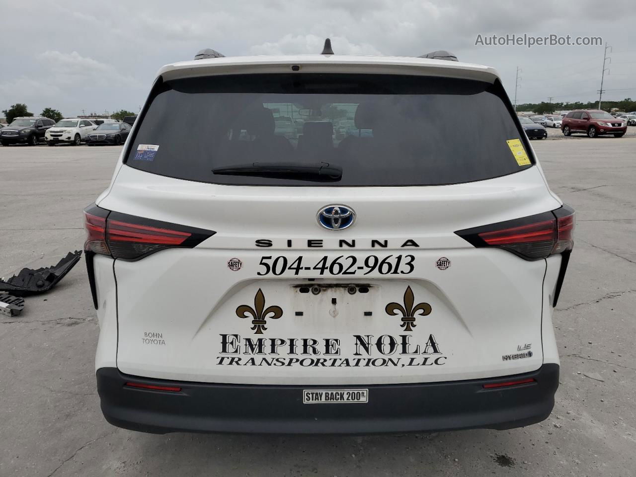 2022 Toyota Sienna Le White vin: 5TDKRKEC9NS081789