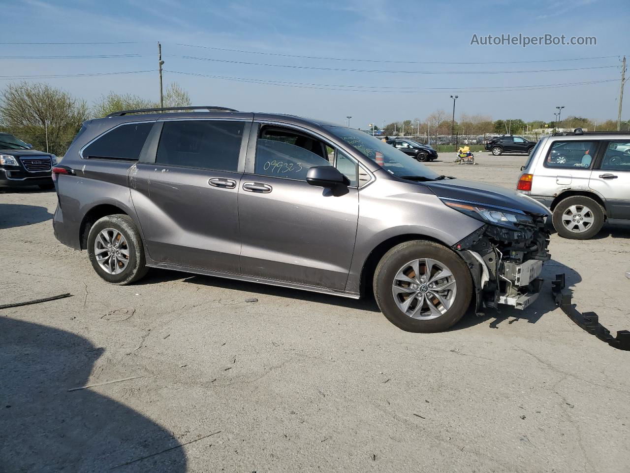 2022 Toyota Sienna Le Угольный vin: 5TDKRKEC9NS099323