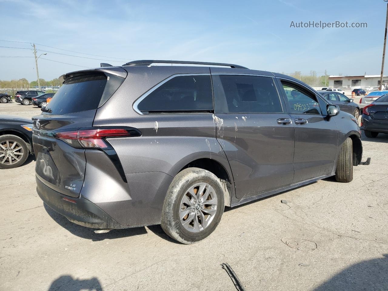 2022 Toyota Sienna Le Charcoal vin: 5TDKRKEC9NS099323