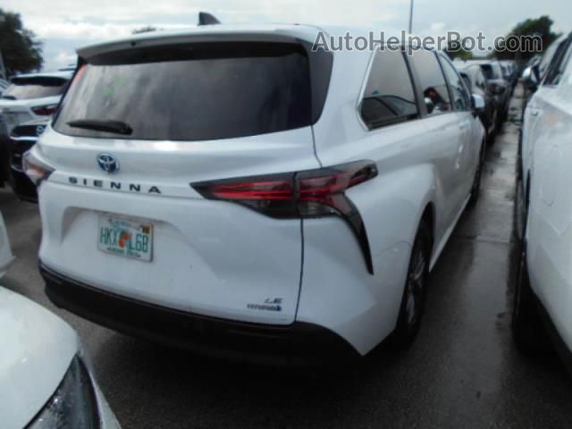 2022 Toyota Sienna Le White vin: 5TDKRKECXNS077055