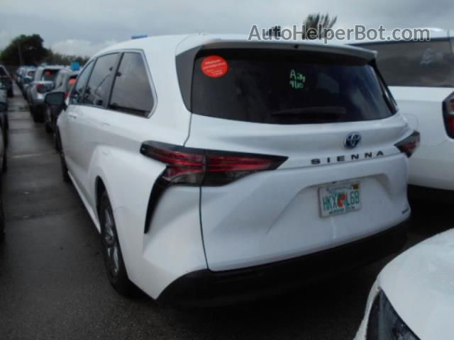 2022 Toyota Sienna Le White vin: 5TDKRKECXNS077055