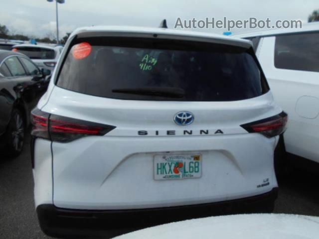 2022 Toyota Sienna Le White vin: 5TDKRKECXNS077055