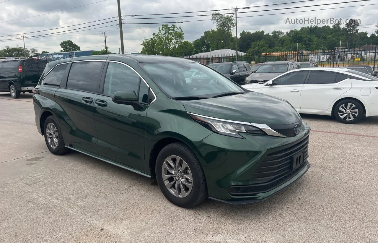 2022 Toyota Sienna Le Green vin: 5TDKSKFC3NS062254