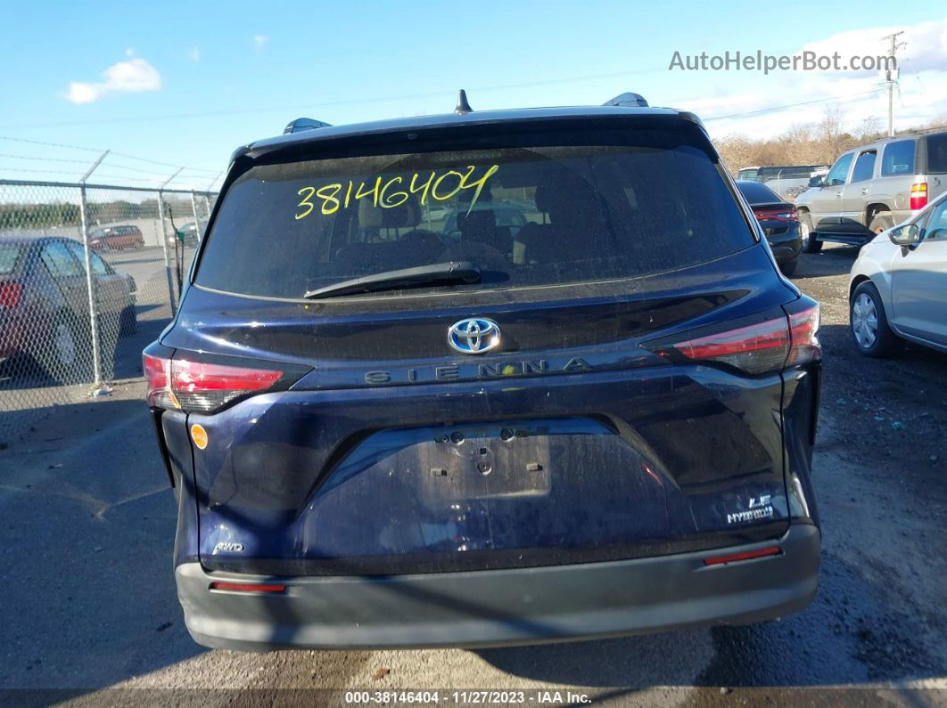 2022 Toyota Sienna Le Dark Blue vin: 5TDKSKFC4NS049707