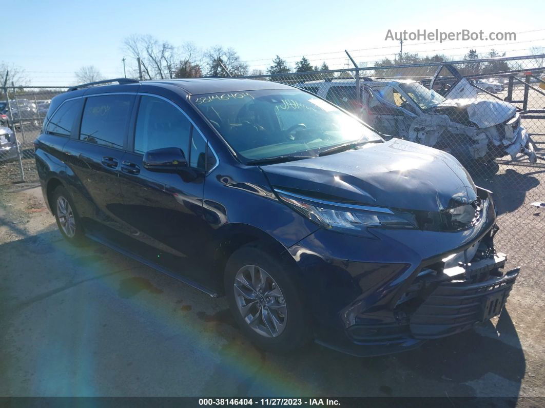 2022 Toyota Sienna Le Dark Blue vin: 5TDKSKFC4NS049707