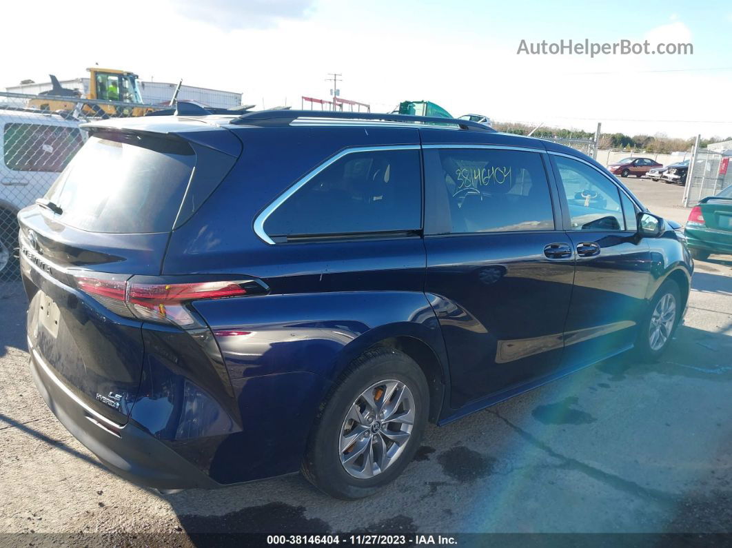 2022 Toyota Sienna Le Dark Blue vin: 5TDKSKFC4NS049707