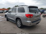 2017 Toyota Sequoia Limited Silver vin: 5TDKY5G10HS068398