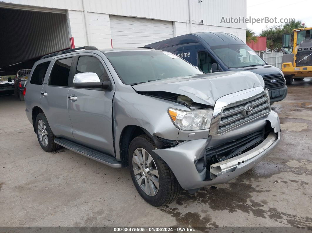 2017 Toyota Sequoia Limited Silver vin: 5TDKY5G10HS068398