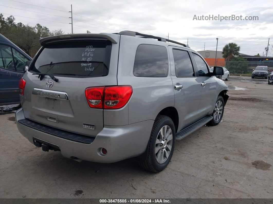 2017 Toyota Sequoia Limited Silver vin: 5TDKY5G10HS068398