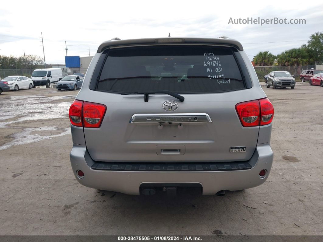 2017 Toyota Sequoia Limited Silver vin: 5TDKY5G10HS068398