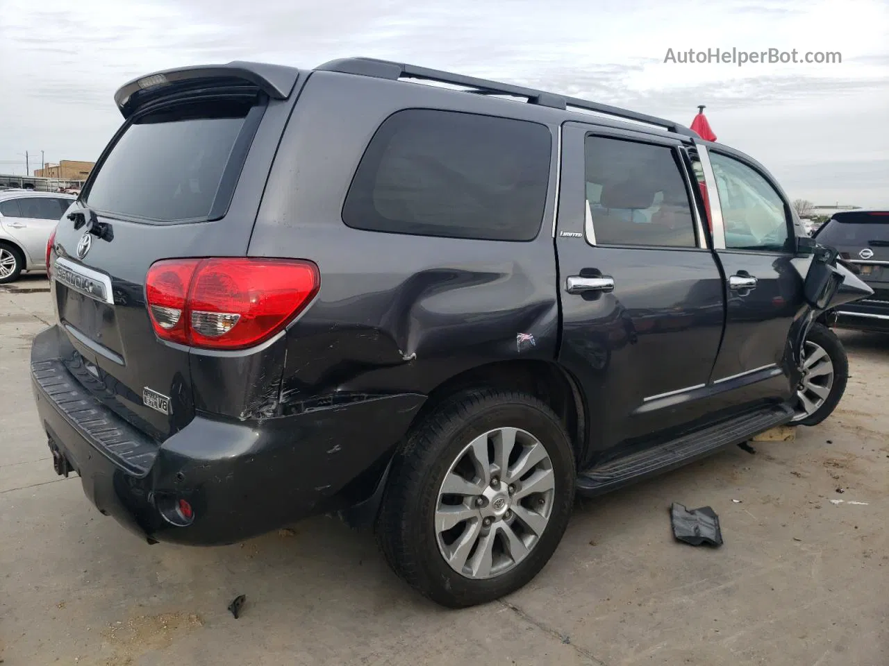 2016 Toyota Sequoia Limited Gray vin: 5TDKY5G12GS061659