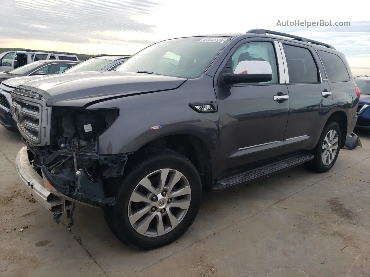 2016 Toyota Sequoia Limited Серый vin: 5TDKY5G12GS061659