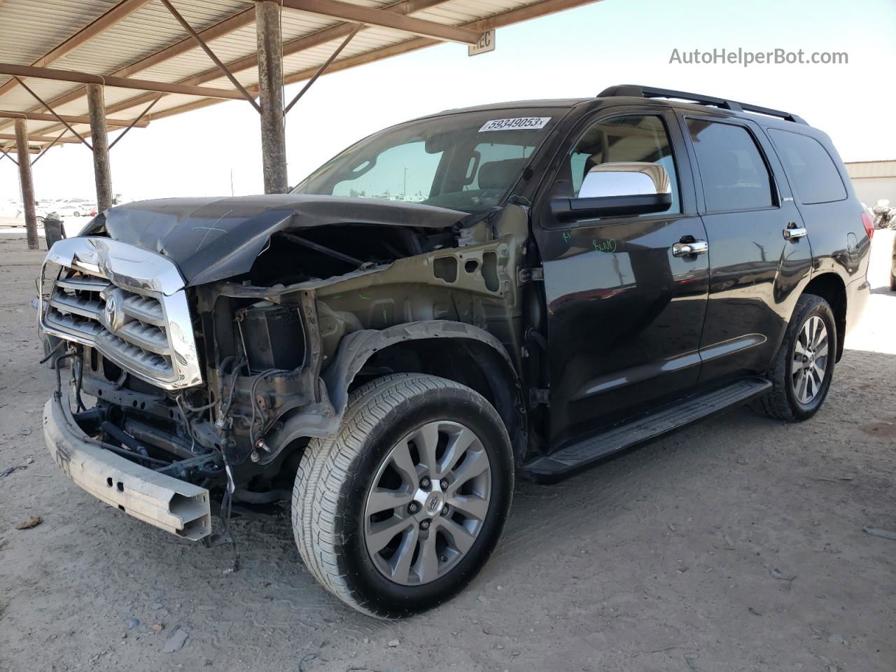 2016 Toyota Sequoia Limited Black vin: 5TDKY5G12GS064500