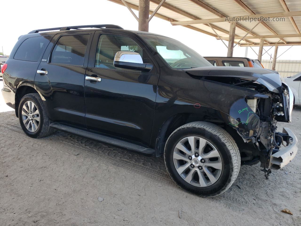 2016 Toyota Sequoia Limited Black vin: 5TDKY5G12GS064500