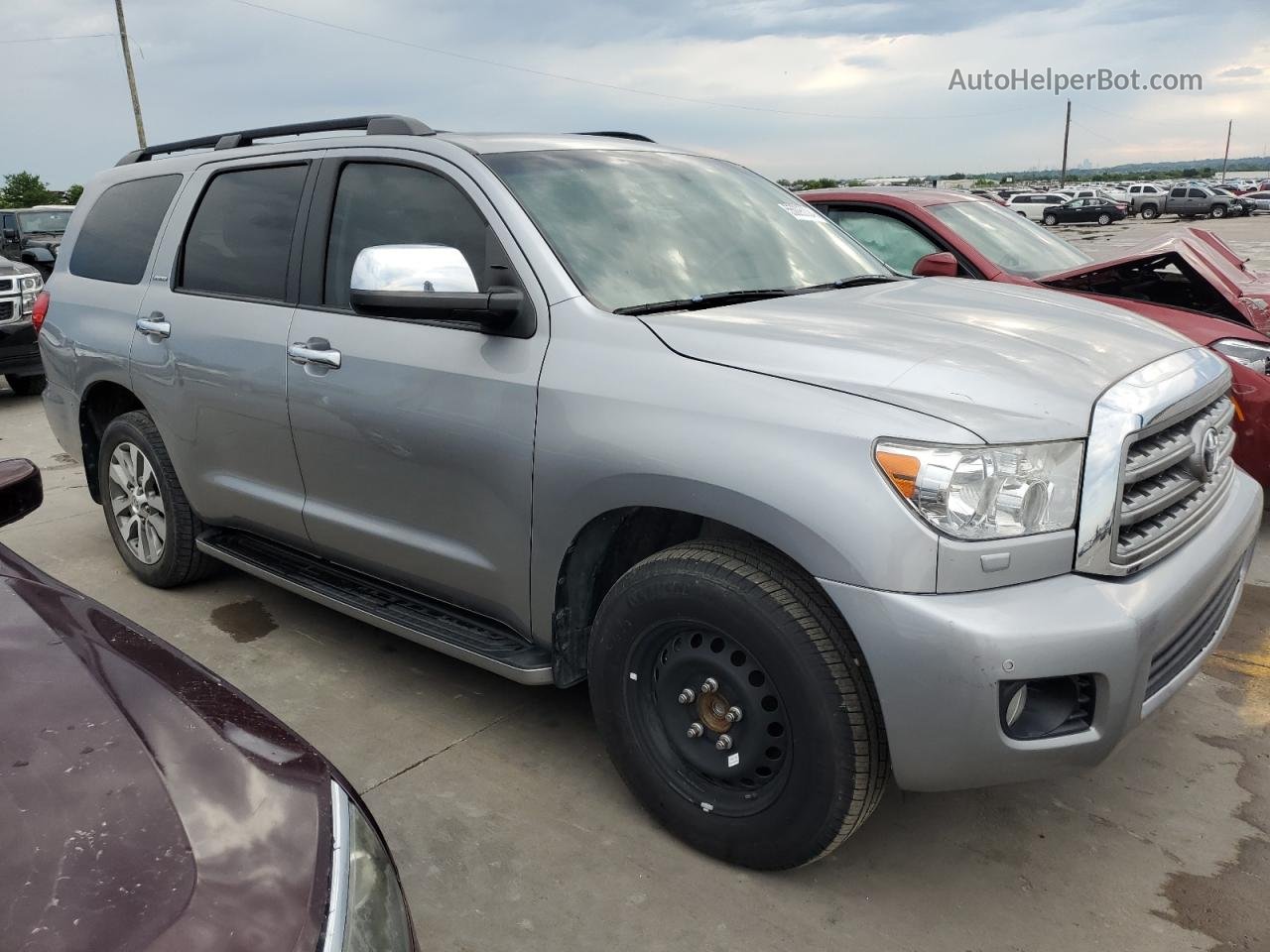 2017 Toyota Sequoia Limited Silver vin: 5TDKY5G12HS068936