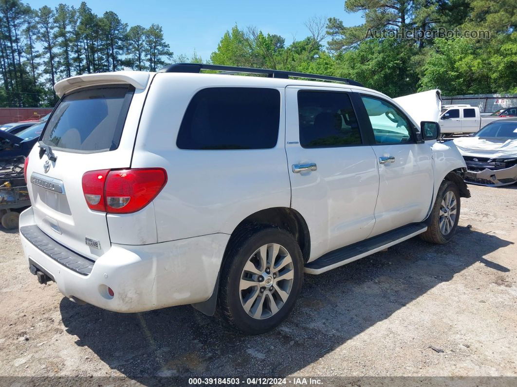 2017 Toyota Sequoia Limited White vin: 5TDKY5G14HS068033