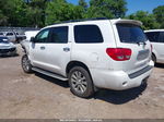 2017 Toyota Sequoia Limited White vin: 5TDKY5G14HS068033