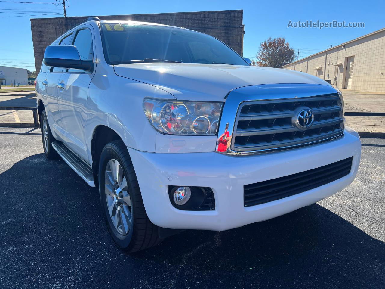 2016 Toyota Sequoia Limited White vin: 5TDKY5G19GS064784