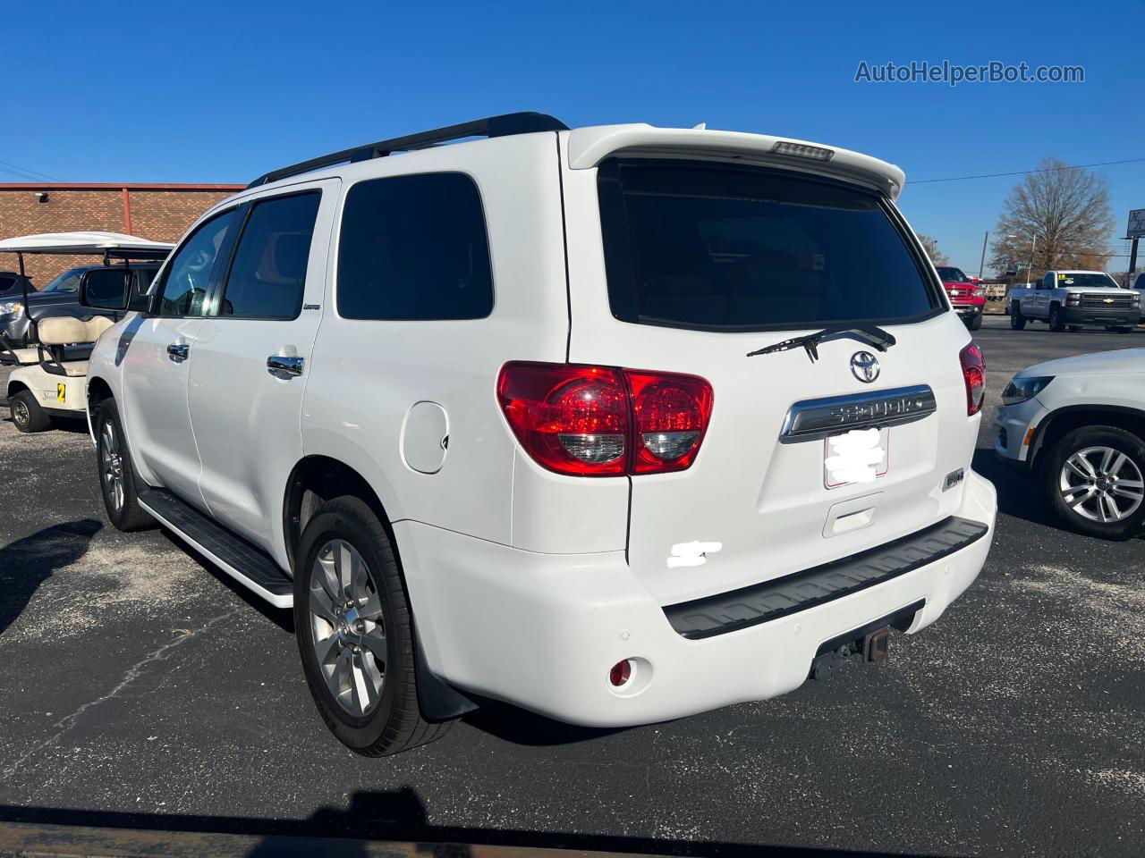 2016 Toyota Sequoia Limited White vin: 5TDKY5G19GS064784