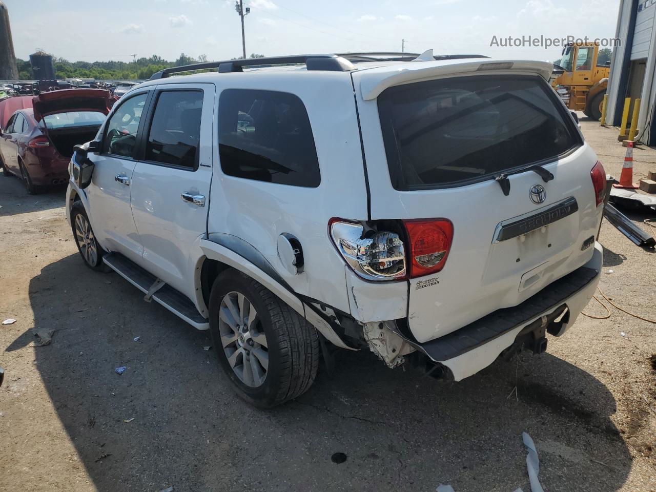 2016 Toyota Sequoia Limited White vin: 5TDKY5G1XGS061196