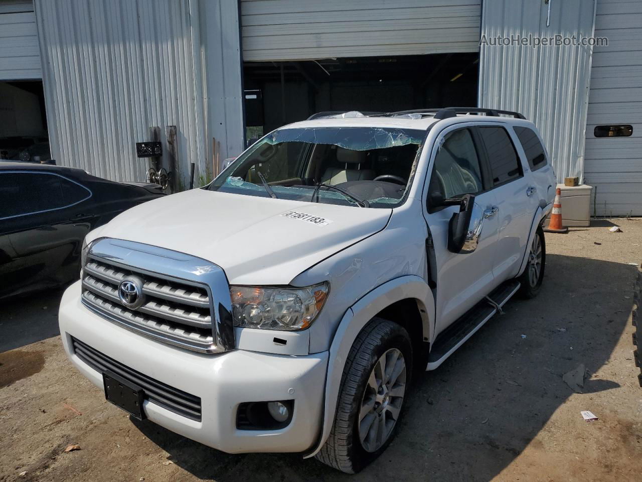 2016 Toyota Sequoia Limited White vin: 5TDKY5G1XGS061196