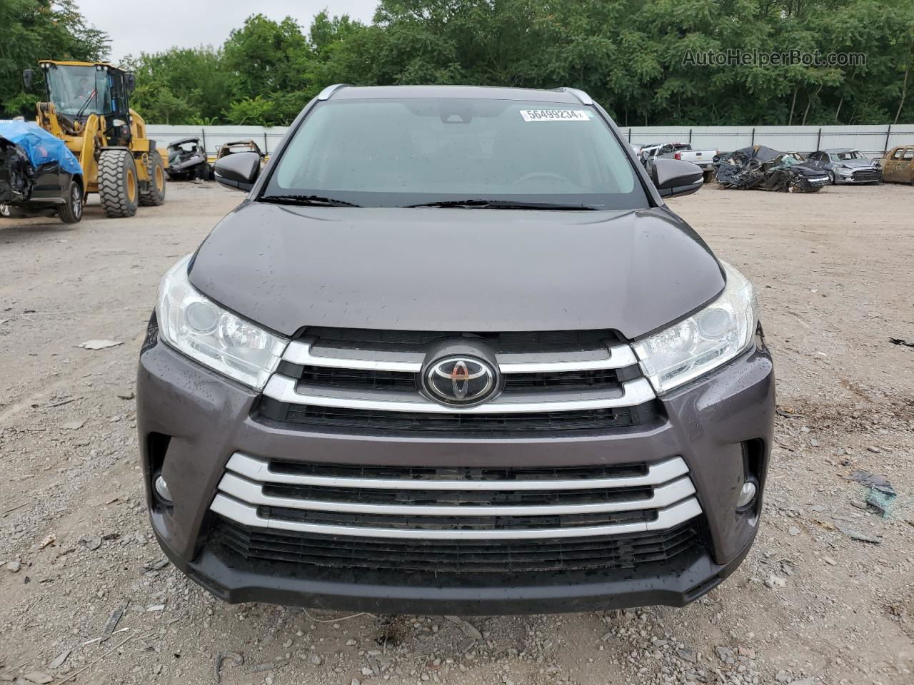 2019 Toyota Highlander Se Серый vin: 5TDKZRFH0KS560486