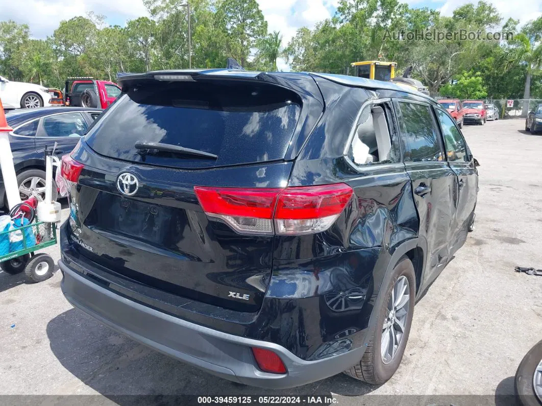 2019 Toyota Highlander Xle Black vin: 5TDKZRFH1KS301277