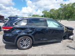 2019 Toyota Highlander Xle Black vin: 5TDKZRFH1KS301277